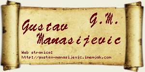 Gustav Manasijević vizit kartica